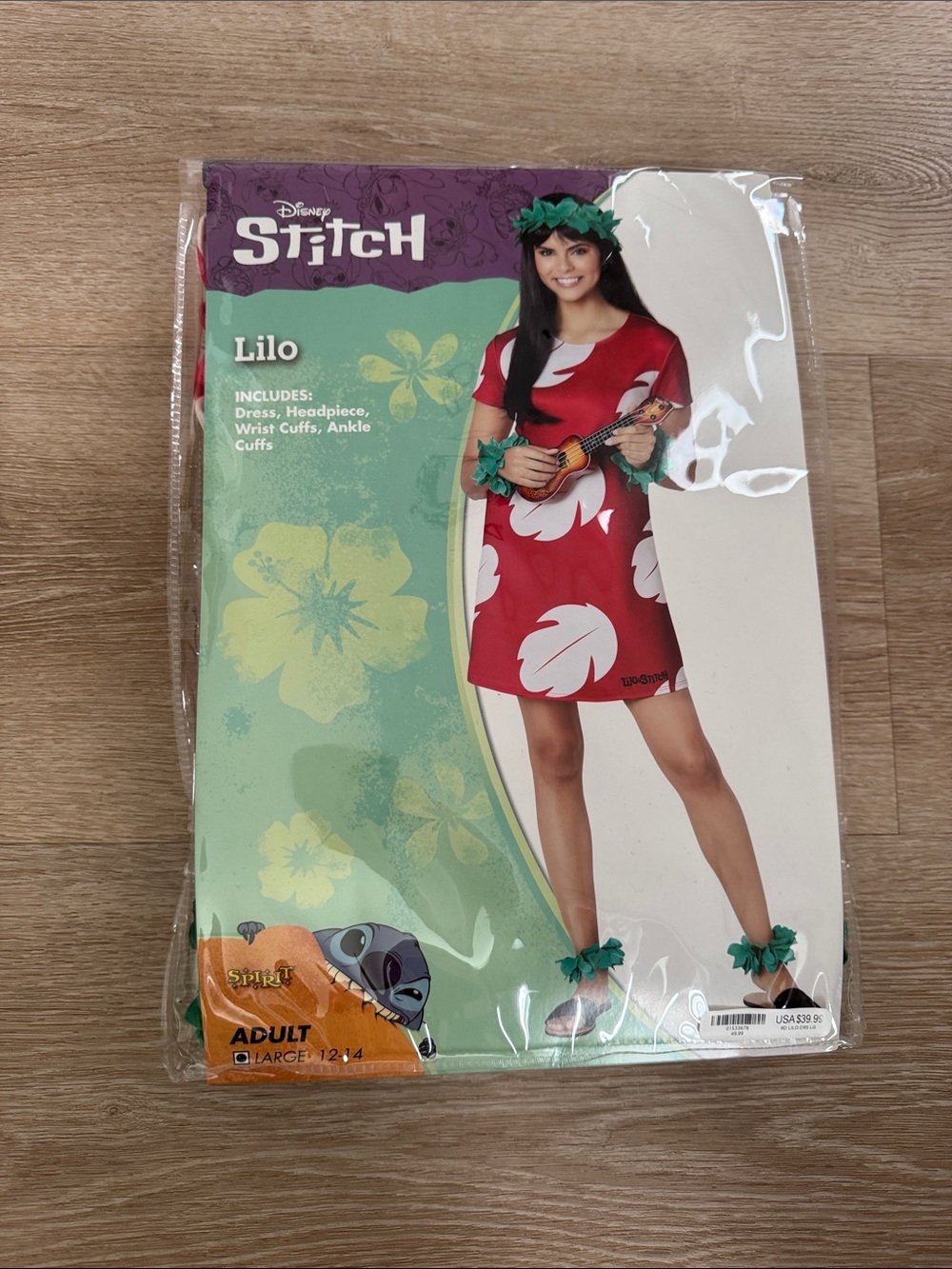 Disney Lilo Red Dress with White Tropical Print